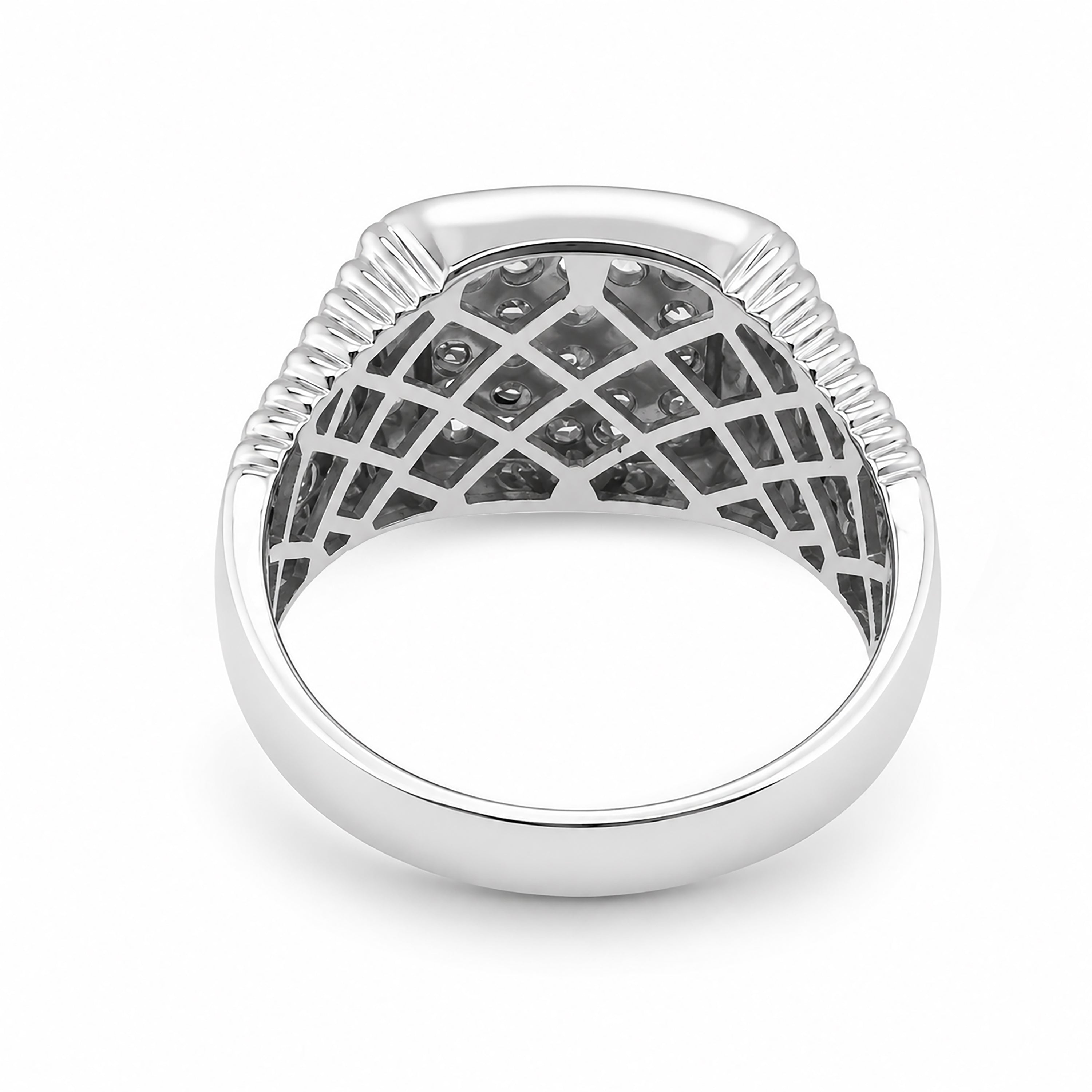 Venturant Lab Grown Diamond (F/VS+) 1.00 carat Round cut Sterling Silver Men's Ring - Sterling Silver | Gold over Silver