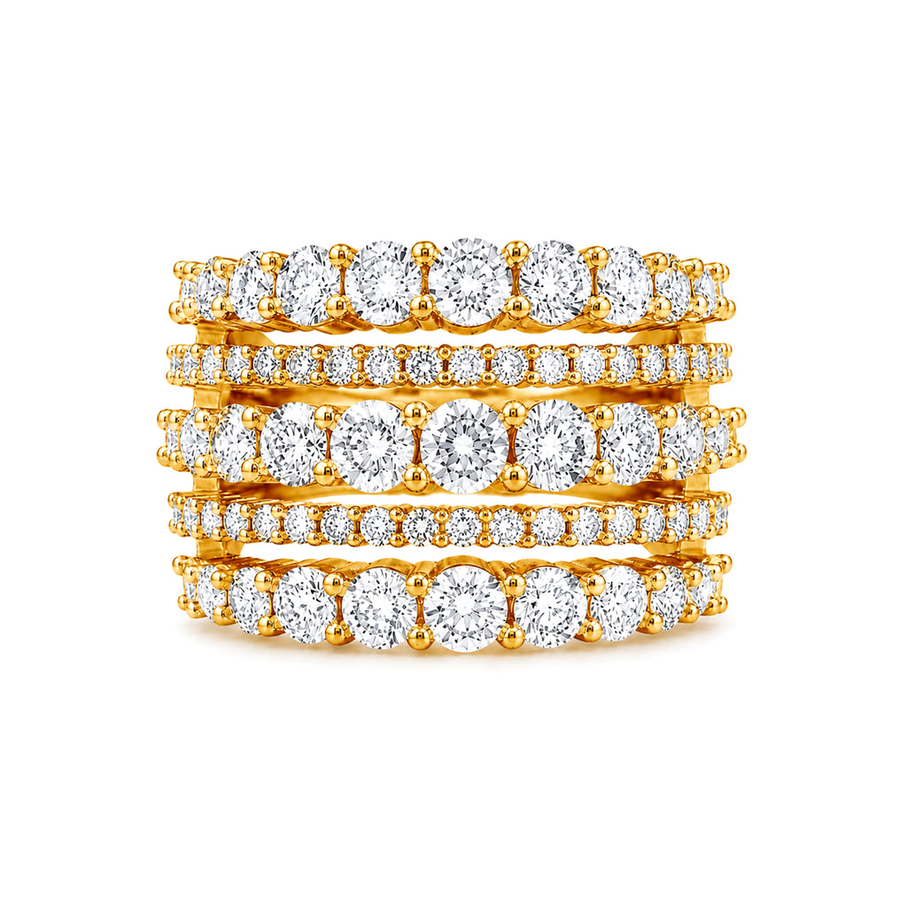 Venturant Lab Grown Diamond (F/VS+) 3.00 carat Round cut Sterling Silver Ring - Sterling Silver