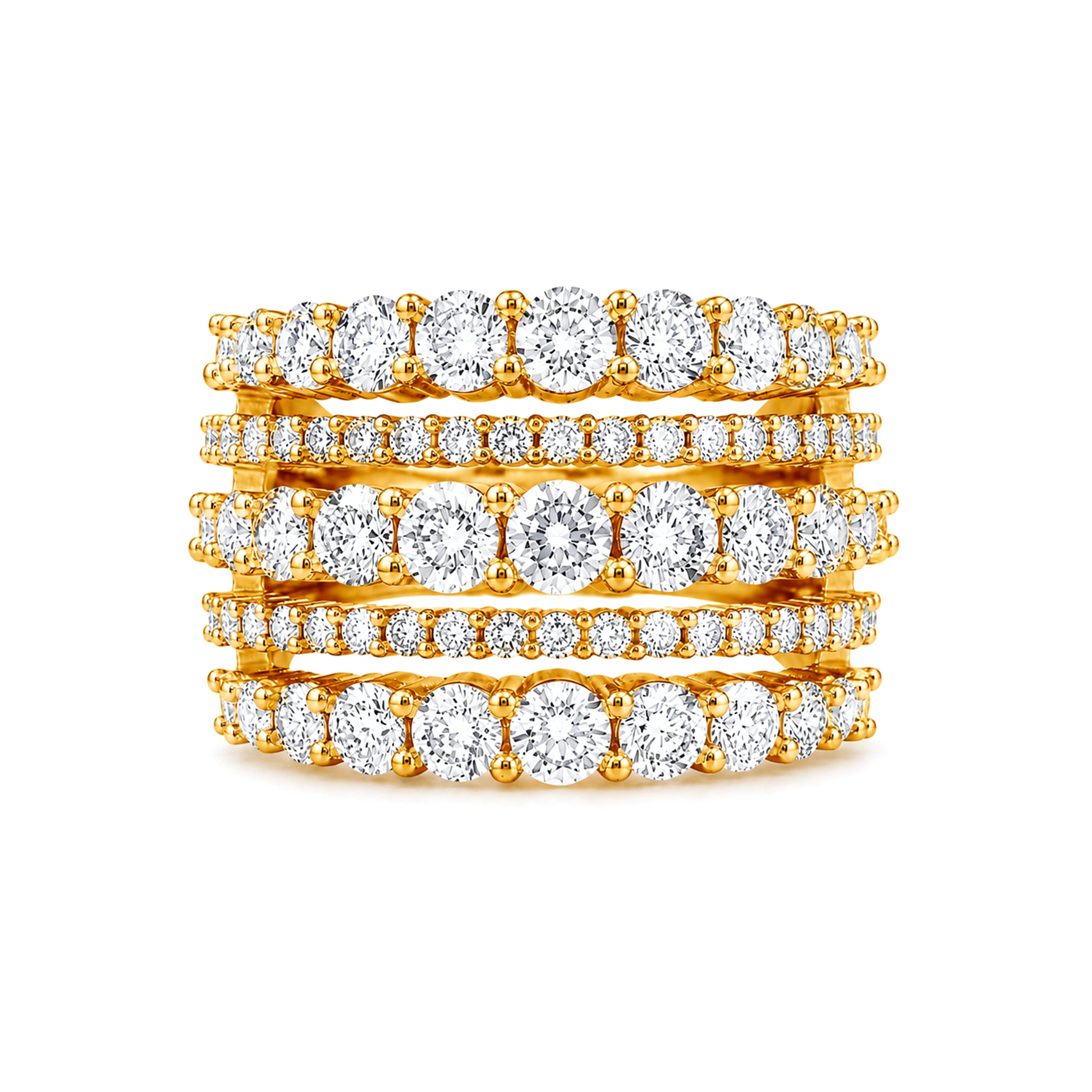 Venturant Lab Grown Diamond (F/VS+) 3.00 carat Round cut Sterling Silver Ring - Sterling Silver