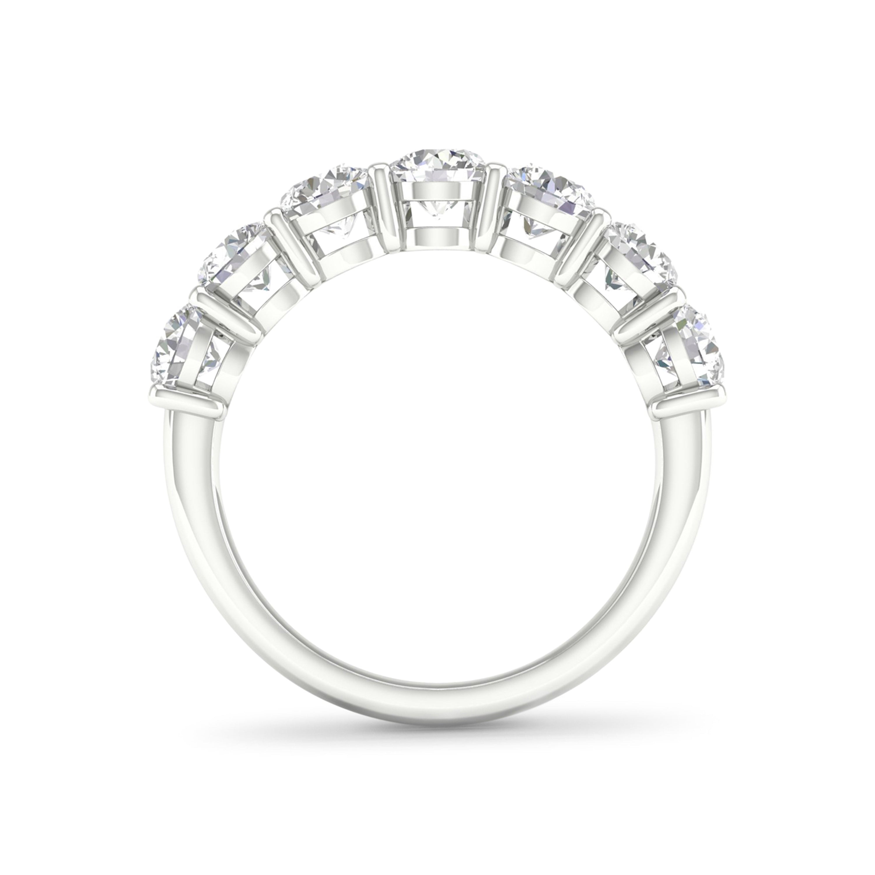 Venturant 2.00-5.00 Carat T.W. Round-cut Lab Grown Diamond (F/VS+) 14K Gold 7 Stone Band Ring