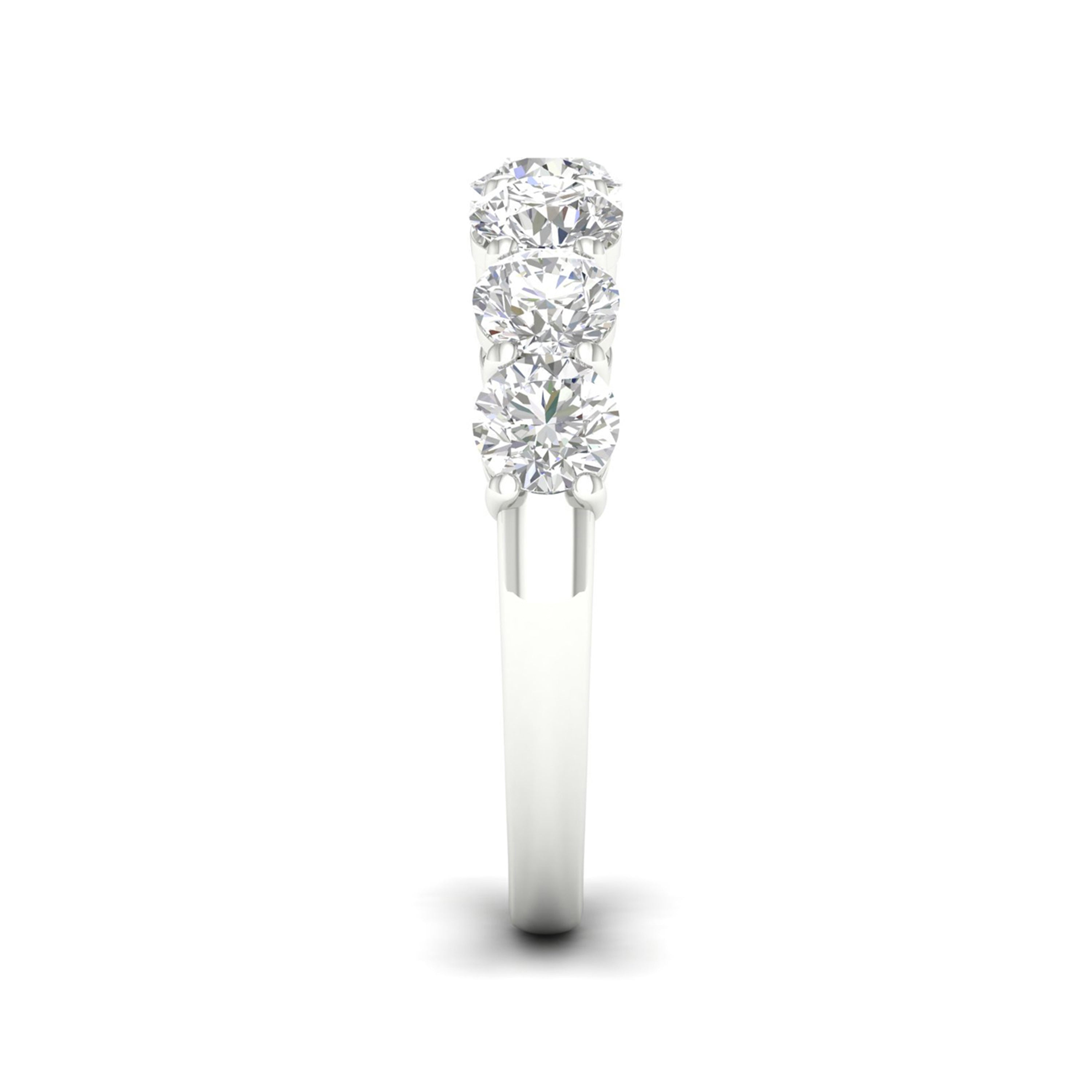 Venturant 2.00-5.00 Carat T.W. Round-cut Lab Grown Diamond (F/VS+) 14K Gold 7 Stone Band Ring