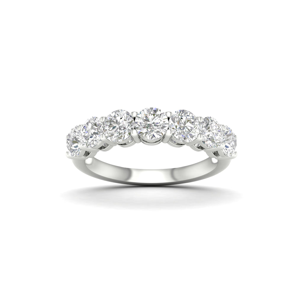 Venturant 2.00-5.00 Carat T.W. Round-cut Lab Grown Diamond (F/VS+) 14K Gold 7 Stone Band Ring