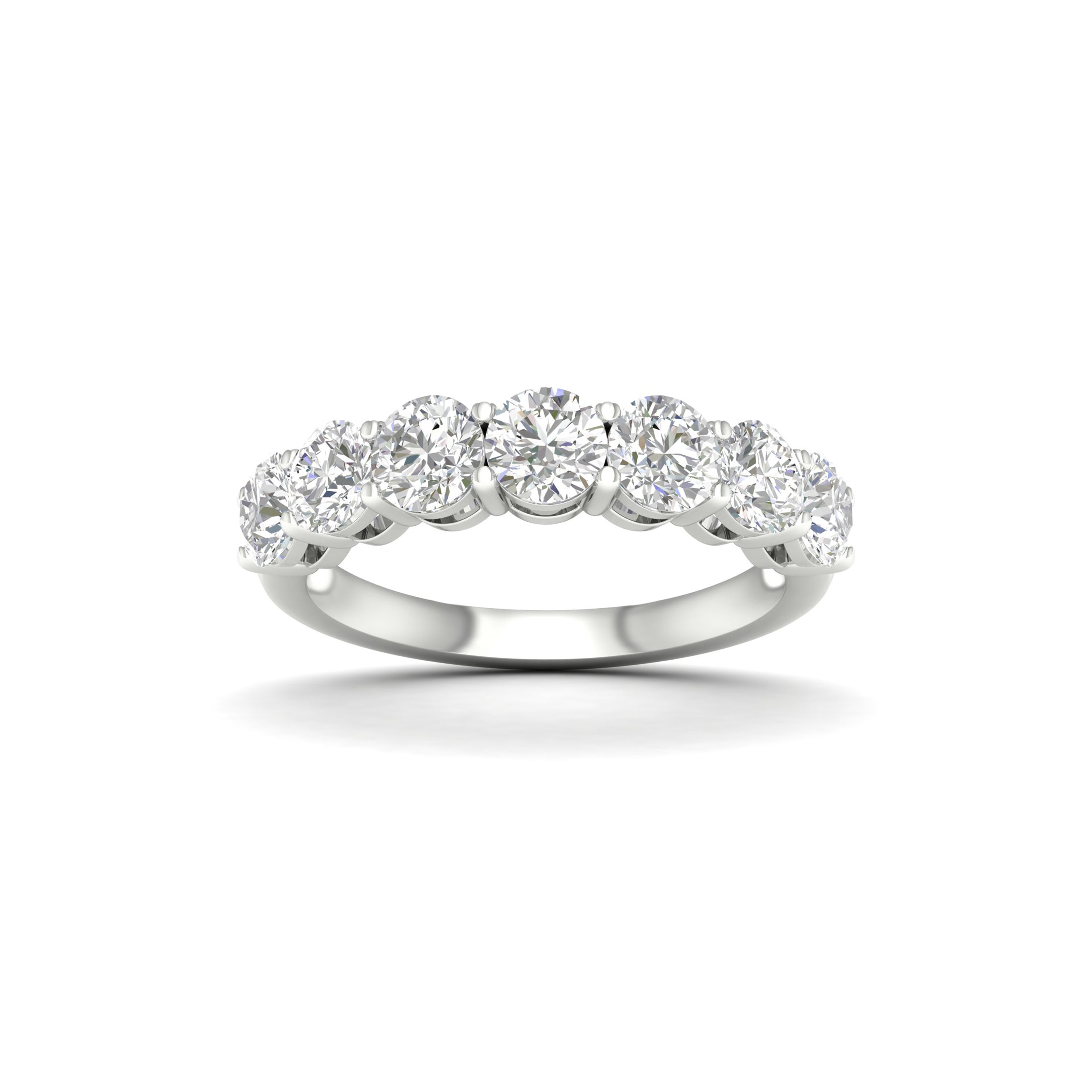 Venturant 2.00-5.00 Carat T.W. Round-cut Lab Grown Diamond (F/VS+) 14K Gold 7 Stone Band Ring