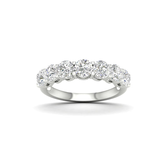 Venturant 2.00-5.00 Carat T.W. Round-cut Lab Grown Diamond (F/VS+) 14K Gold 7 Stone Band Ring
