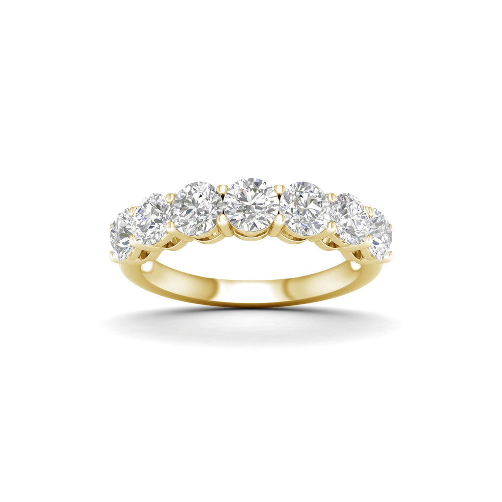 Venturant 2.00-5.00 Carat T.W. Round-cut Lab Grown Diamond (F/VS+) 14K Gold 7 Stone Band Ring